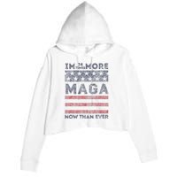 IM 34 Times More Maga Now Than Ever Felon Trump 2024 Crop Fleece Hoodie