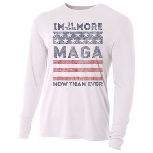 IM 34 Times More Maga Now Than Ever Felon Trump 2024 Cooling Performance Long Sleeve Crew