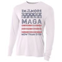 IM 34 Times More Maga Now Than Ever Felon Trump 2024 Cooling Performance Long Sleeve Crew