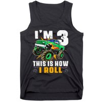 I'm 3 This is how I roll Monster Truck 3rd Birthday Tank Top