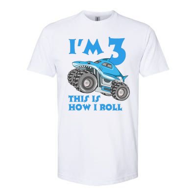 I'm 3 This Is How I Roll Monster Truck 3rd Birthday Softstyle® CVC T-Shirt