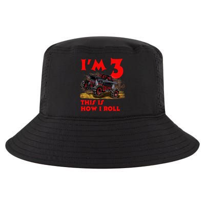 I'm 3 This Is How I Roll Monster Truck Cool Comfort Performance Bucket Hat