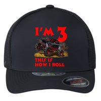 I'm 3 This Is How I Roll Monster Truck Flexfit Unipanel Trucker Cap
