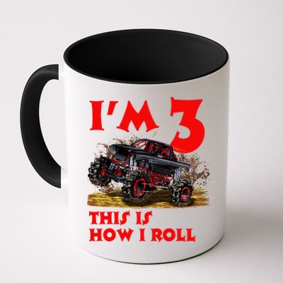 I'm 3 This Is How I Roll Monster Truck Mug