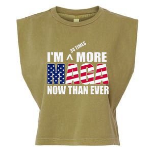 IM 34 Times More Maga Now Than Ever Felon Trump 2024 Garment-Dyed Women's Muscle Tee