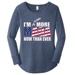 IM 34 Times More Maga Now Than Ever Felon Trump 2024 Women's Perfect Tri Tunic Long Sleeve Shirt