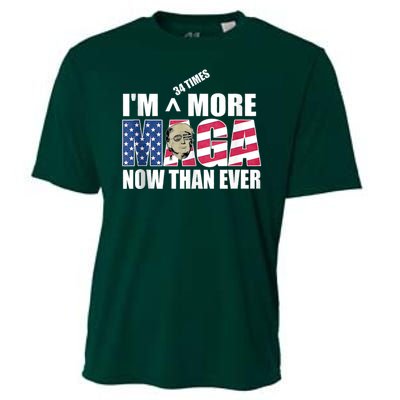 IM 34 Times More Maga Now Than Ever Felon Trump 2024 Cooling Performance Crew T-Shirt