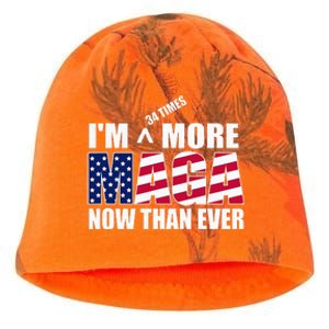 Im 34 Times More Maga Now Than Ever Kati - Camo Knit Beanie