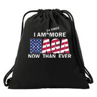 I’M 34 Times More Maga Now Than Ever Drawstring Bag