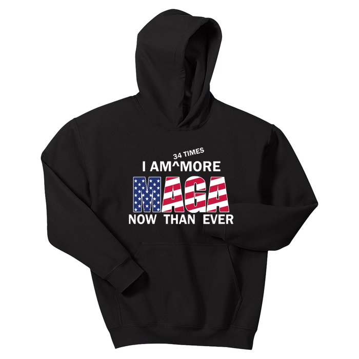 I’M 34 Times More Maga Now Than Ever Kids Hoodie