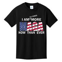 I’M 34 Times More Maga Now Than Ever Kids T-Shirt