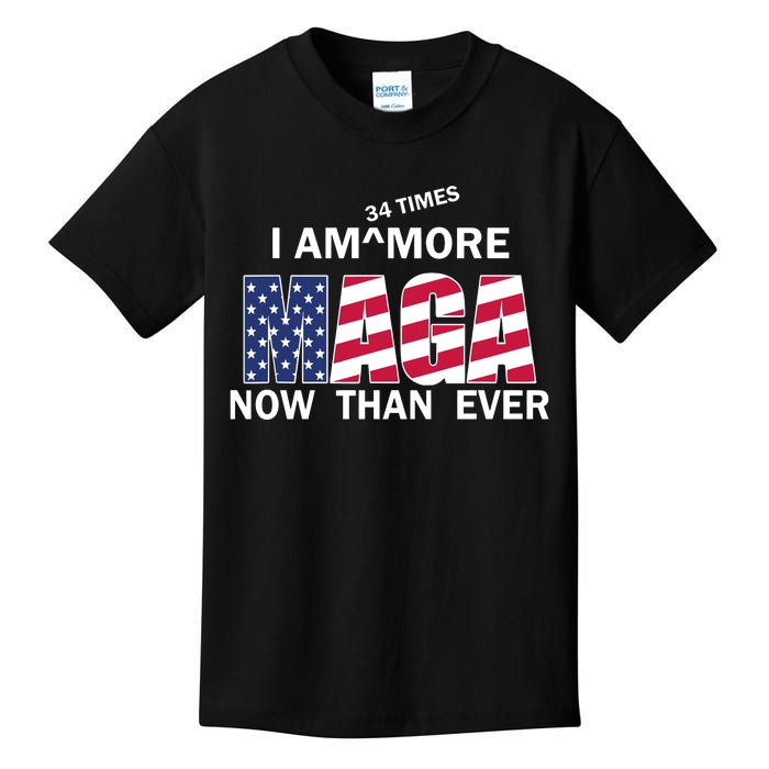 I’M 34 Times More Maga Now Than Ever Kids T-Shirt