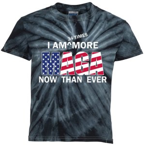 I’M 34 Times More Maga Now Than Ever Kids Tie-Dye T-Shirt