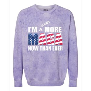 IM 34 Times More Maga Now Than Ever Felon Trump 2024 Colorblast Crewneck Sweatshirt