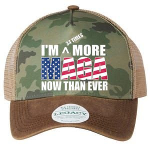 IM 34 Times More Maga Now Than Ever Felon Trump 2024 Legacy Tie Dye Trucker Hat