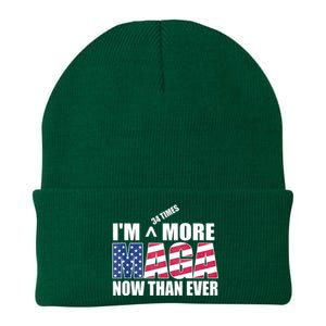 IM 34 Times More Maga Now Than Ever Felon Trump 2024 Knit Cap Winter Beanie