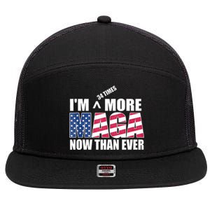 IM 34 Times More Maga Now Than Ever Felon Trump 2024 7 Panel Mesh Trucker Snapback Hat