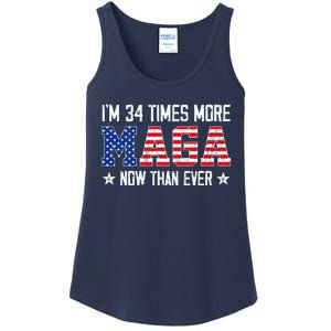 IM 34 Times More Maga Now Than Ever Funny Felon Trump 2024 Ladies Essential Tank