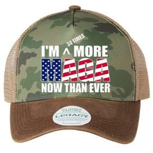 IM 34 Times More Maga Now Than Ever Felon Trump 2024 Legacy Tie Dye Trucker Hat