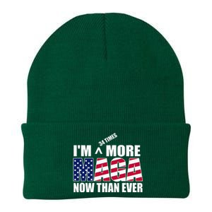 IM 34 Times More Maga Now Than Ever Felon Trump 2024 Knit Cap Winter Beanie