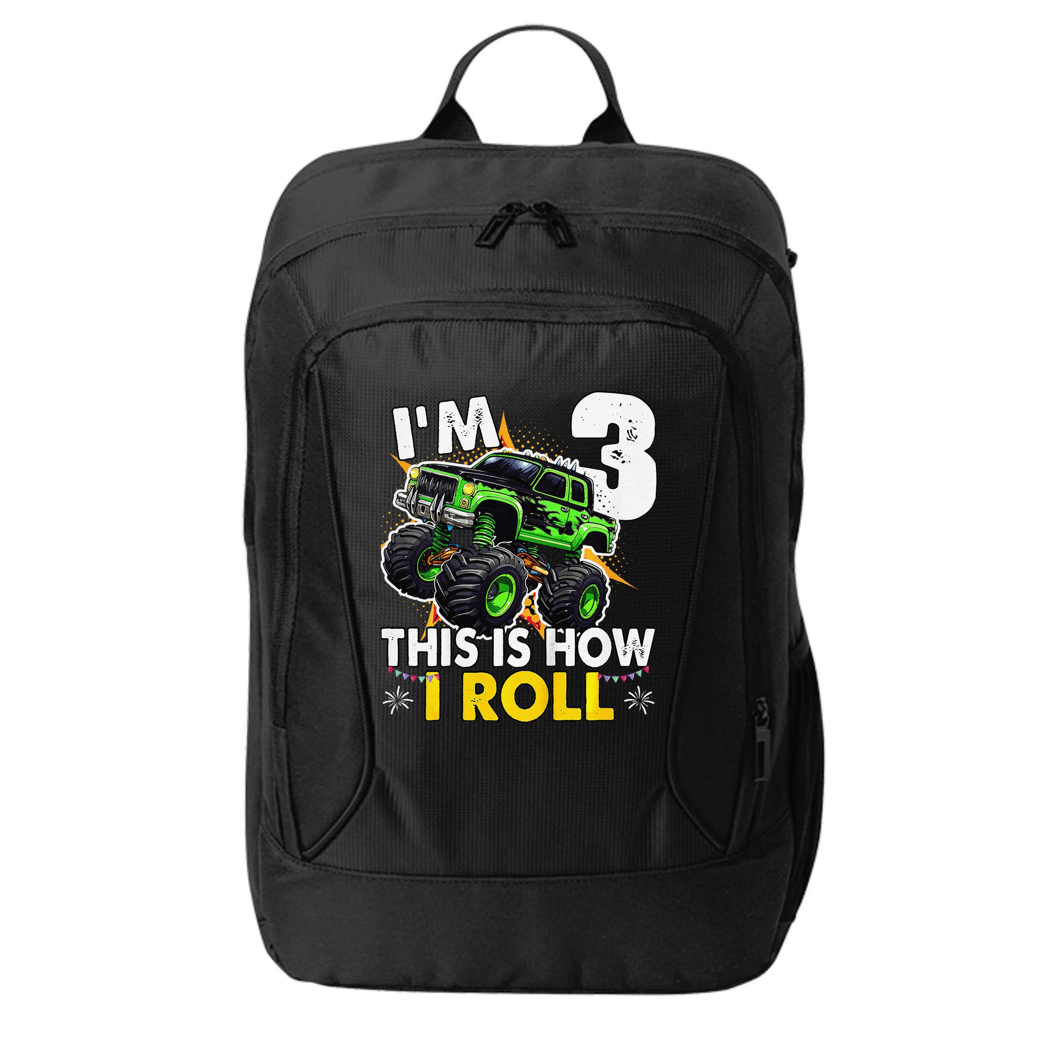 IM 3 This Is How I Roll Monster Truck 3rd Birthday City Backpack