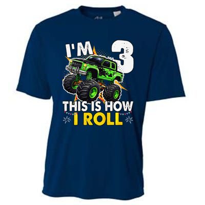 IM 3 This Is How I Roll Monster Truck 3rd Birthday Cooling Performance Crew T-Shirt