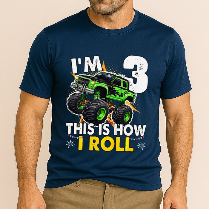 IM 3 This Is How I Roll Monster Truck 3rd Birthday Cooling Performance Crew T-Shirt