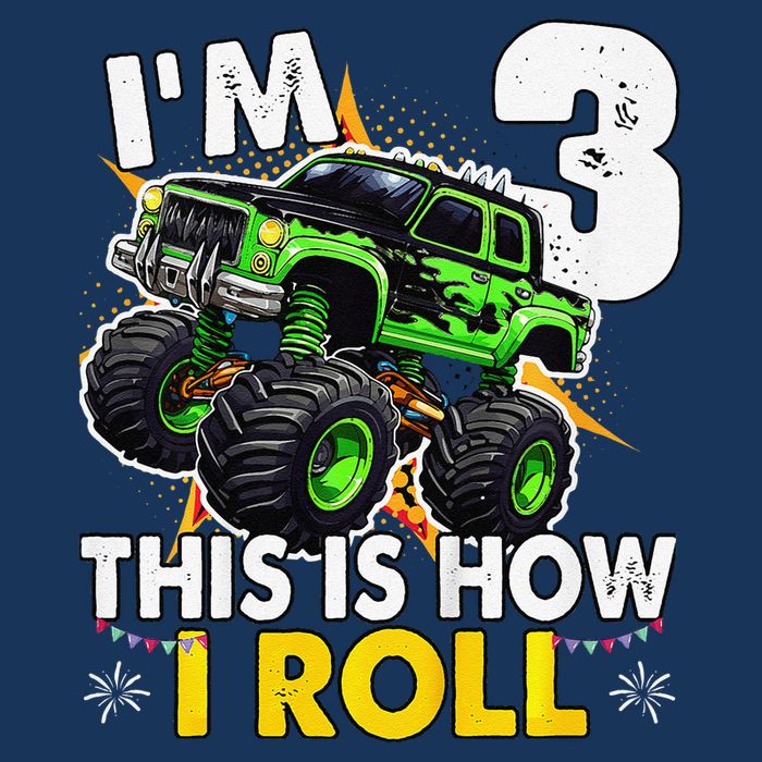 IM 3 This Is How I Roll Monster Truck 3rd Birthday Cooling Performance Crew T-Shirt