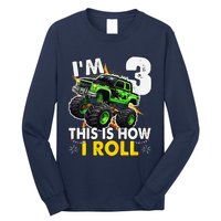 IM 3 This Is How I Roll Monster Truck 3rd Birthday Long Sleeve Shirt