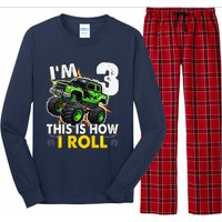 IM 3 This Is How I Roll Monster Truck 3rd Birthday Long Sleeve Pajama Set