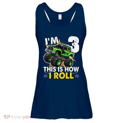 IM 3 This Is How I Roll Monster Truck 3rd Birthday Ladies Essential Flowy Tank