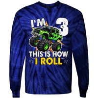 IM 3 This Is How I Roll Monster Truck 3rd Birthday Tie-Dye Long Sleeve Shirt