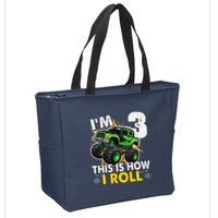 IM 3 This Is How I Roll Monster Truck 3rd Birthday Zip Tote Bag