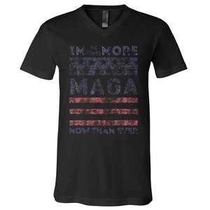 IM 34 Times More Maga Now Than Ever Felon Trump 2024 V-Neck T-Shirt