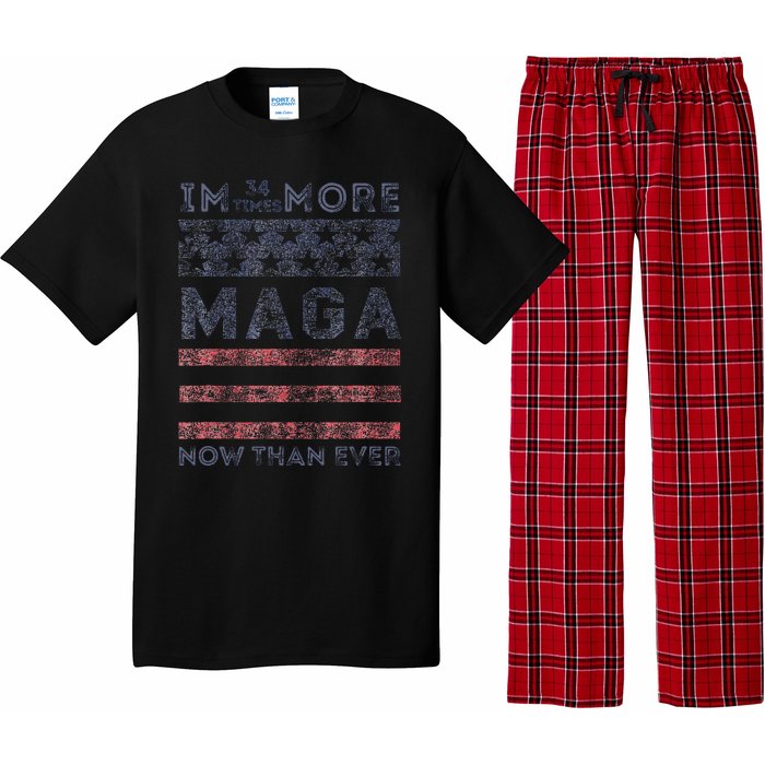 IM 34 Times More Maga Now Than Ever Felon Trump 2024 Pajama Set