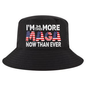 Im 34 Times More Maga Now Than Ever Felon Trump 2024 Cool Comfort Performance Bucket Hat