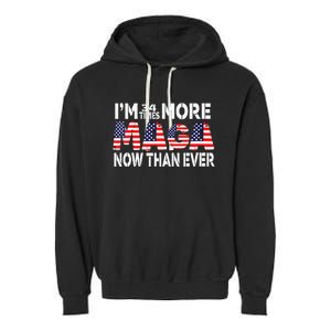 Im 34 Times More Maga Now Than Ever Felon Trump 2024 Garment-Dyed Fleece Hoodie