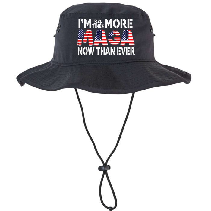 Im 34 Times More Maga Now Than Ever Felon Trump 2024 Legacy Cool Fit Booney Bucket Hat