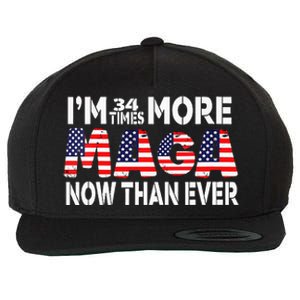 Im 34 Times More Maga Now Than Ever Felon Trump 2024 Wool Snapback Cap