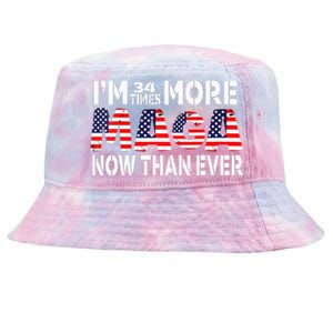 Im 34 Times More Maga Now Than Ever Felon Trump 2024 Tie-Dyed Bucket Hat