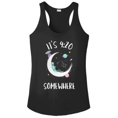 It’S 4 20 Somewhere Alien Ladies PosiCharge Competitor Racerback Tank