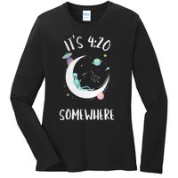 It’S 4 20 Somewhere Alien Ladies Long Sleeve Shirt