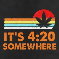 Its 420 420 Somewhere Weed Cannibis Marijuana Gift Stoner 7 Panel Mesh Trucker Snapback Hat