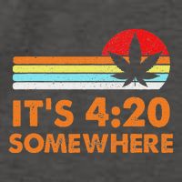 Its 420 420 Somewhere Weed Cannibis Marijuana Gift Stoner Vector Backpack