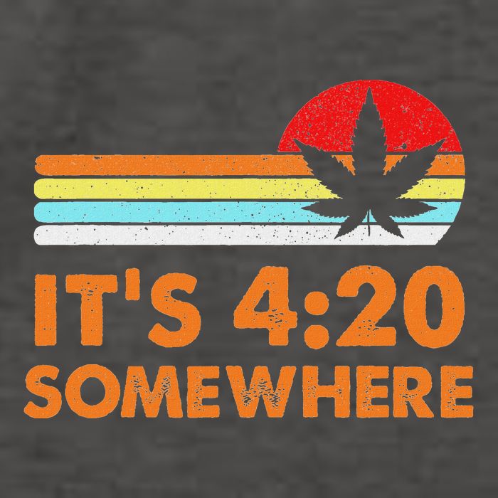 Its 420 420 Somewhere Weed Cannibis Marijuana Gift Stoner Vector Backpack
