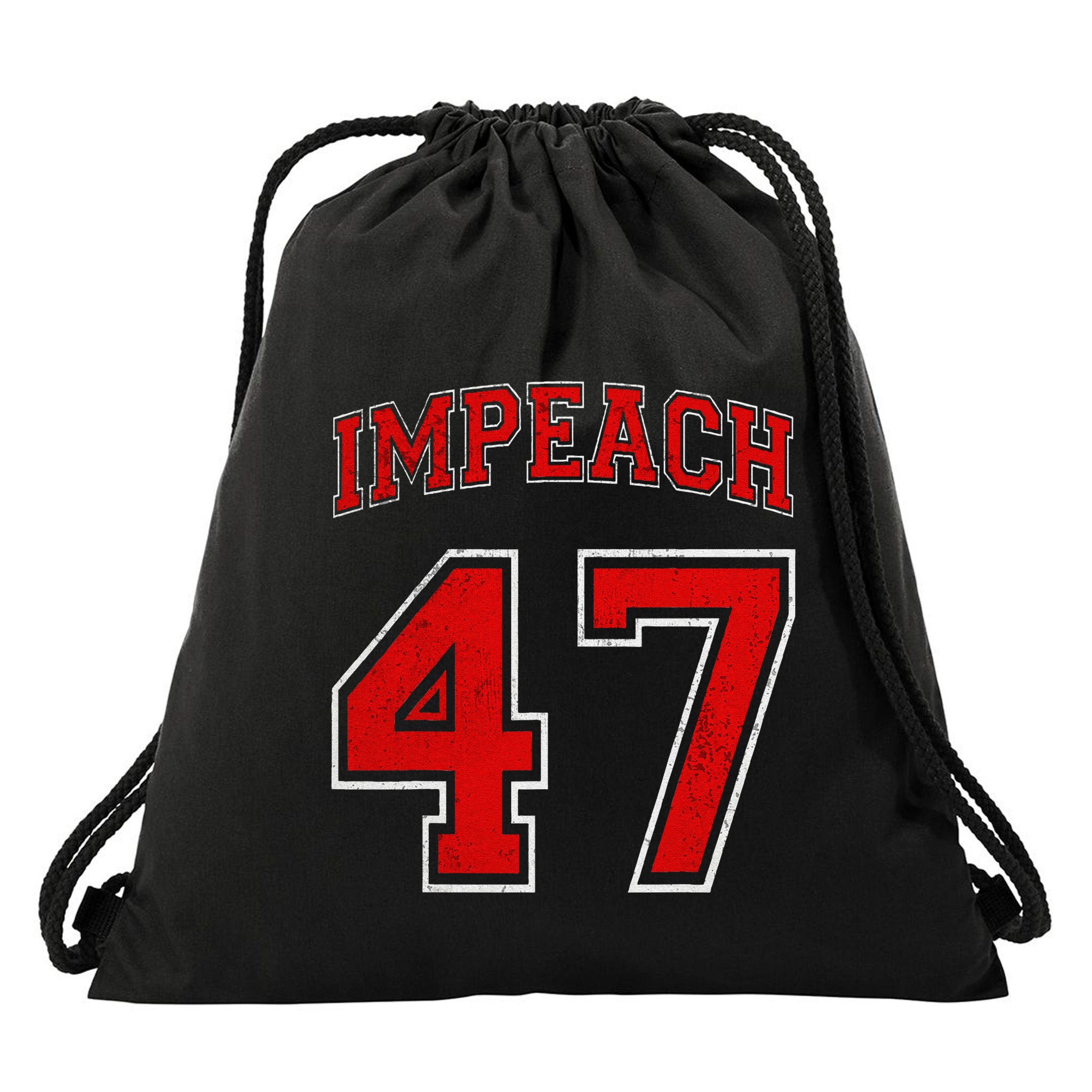 Impeach 47 Anti Trump Not My President Drawstring Bag