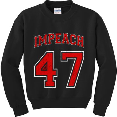Impeach 47 Anti Trump Not My President Kids Sweatshirt