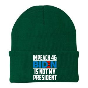 Impeach 46 Biden Is Not My President Anti Joe Biden Knit Cap Winter Beanie