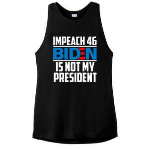 Impeach 46 Biden Is Not My President Anti Joe Biden Ladies PosiCharge Tri-Blend Wicking Tank