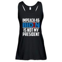 Impeach 46 Biden Is Not My President Anti Joe Biden Ladies Essential Flowy Tank